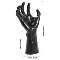 Halloween Decorations Devil Hand Statue Candle Holder Black Demon Hand Sculpture Wall Mounted Gothic Spooky Devil Ornament Home