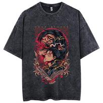 Anime Attack On Titan T-Shirt Men Hip Hop Streetwear Summer Vintage Graphic Printed T Shirts Washed Y2k Tops Tee S