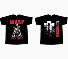wasp w.a.s.p. crimson idol, wild child new black short sleeve t-shirt 2XL