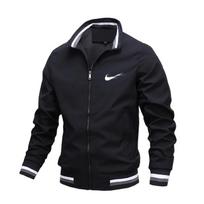 Žolės žalia Dydžio vyriškas striukė su užtrauktuku Sezoninė Aukštos kokybės Verslo Laisvalaikio Lauko Sportinė Striukė Golfo Striukė S juoda
