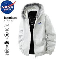 NASA MARVEL Men's Hooded Zip-Up Jacket L juoda