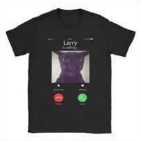 Piktybiško Larry Katino Juokingas Katino Memos Mėgėjo Marškinėliai Unisex Vintažiniai 100% Medvilnės Marškinėliai Apvalia Kaklo Iškirpte Trumpomis Rankovėmis Marškinėliai Grafiniai 2XL blue