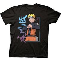 Uzumaki Naruto Anime Oversize T-shirt Men Women Short Sleeve Casual Print Tee Cotton Streetwear Cosplay Summer Manga Strip Tops S juoda