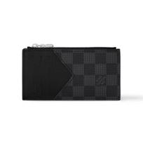 Louis Vuitton Coin Damier Canvas Card Holder Wallet Men Wallet Black N64038 Box(Basic Set+Box)