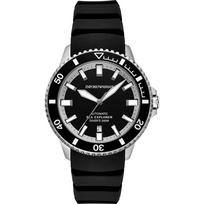 Emporio Armani Sea Explorer Juodo Silikono Vyriškas Mechaninis Automatinis Laikrodis AR60086 juoda