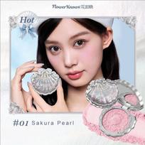 Flower Knows Shells Jewel Silk Satin Blush Long Lasting Highly Pigmented Smooth Velvet Finish Lightweight Face Cheek Makeup lauko špatas