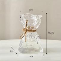 Creativity, Origami, Transparent Glass Vase, Irregularly Curved Glass Flower Vase, Living Room Decoration, Hydroponic Art Vases