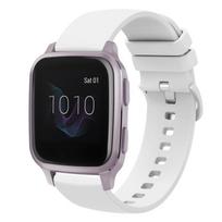 Garmin Venu SQ 20 mm vientos spalvos minkštas silikoninis laikrodžio dirželis For Garmin Venu SQ balta