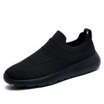Lengvi kvėpuojantys tinklelio slip-on vaikščiojimo batai, kasdieniai patogūs sportbačiai vyrams ir moterims 36 juoda
