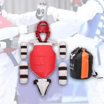 Kovos menų apsauginių priemonių rinkinys su blauzdų ir rankų apsaugomis 160 to 170cm