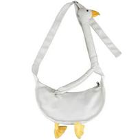 Zipper Cute Duck Tote Canvas Shoulder Bags Lightweight Silly Goose Bag  Holiday balta