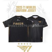 T1 Esports Team Uniform T-shirt League Of Legends World Finals Jersey T Shirt Lol Games Faker Fan Support Men Clothes S