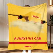 populiarus logistikos prekės ženklas DHL Express Mesti minkštas koralinio vilnos pledas 310 gsm Purus šiltas pledas sofai, lovai, sofai, miegamojo dekoravimui 75x100cm