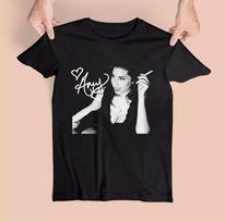 Amy Winehouse Smoking Heavy Cotton Black Full Size Men Women Shirt Unisex T-Shirt XXXL
