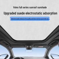 Silicone Suction Sunshade for Volvo C40, XC40, XC60, XC90, S60, S90, V60, V90 Sunroofs Black [Suede Electrostatic]