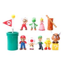 12 vnt. Super Mario Bros veiksmo figūrėlės Kawaii princesė grybas Yoshi anime figūrėlė vaikams draugams žaislai gimtadienio dovanos