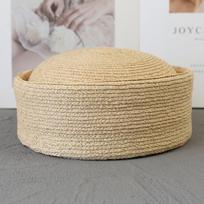 100% rafijos skrybėlaitė vasarinis šiaudinis beretas skrybėlės nuo saulės prancūziškas retro skrybėlė šventei paplūdimio mados galvos apdangalas fascinatorius dizainerio dailininko skrybėlė 55-57.5cm