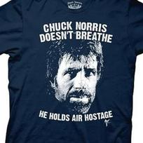 Chuck Norris Doesn#039t Breathe TShirt Black unisex Reprint Unisex T-Shirt XXL