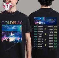 Coldplay Music Of The Spheres World Tour 2025 T Shirt  Coldplay Music Tee Unisex T-Shirt L