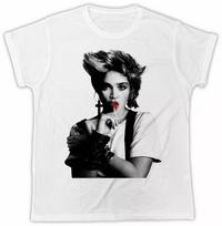 ŠAUNI MADONNOS MARŠKINĖLIAI LAZDELĖS PLAKATAS POP RETRO DOVANA DOVANOS UNISEX RETRO ŠAUNŪS 80-ųjų Unisex Marškinėliai XXXL