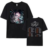 Ado PASAULINĖS TŪRO 2025 Hibana Marškinėliai Medvilniniai trumpomis rankovėmis Unisex Marškinėliai Japonijos Stiliaus Madingi Spausdinti Drabužiai Moterims Vyrams T-shirt'ai Į... S įvairiaspalvis