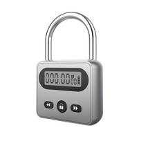 99 Hours Max Timing Metal Timer Lock Multi Function Smart Time Lock Security Lock  Hardware silver-style 2