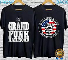 Grand Funk Railroad 2sided Tshirt Black Short Sleeve all sizes S5Xl Unisex T-Shirt L