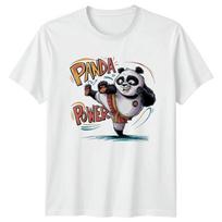 Panda Power Animal Pun Funny Kung Fu Panda Cartoon Graphic Men Women TShirt Unisex T-Shirt XXL