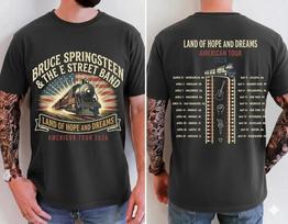 IŠPARDAVIMAS Bruce Springsteen E Street Band Amerikos Turas 2026 Marškinėliai Unisex Marškinėliai S