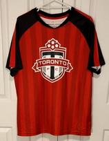 TORONTO FC MLS Football Soccer Supporters Shirt. Red amp Black. Size Adult Large. Unisex T-Shirt L black