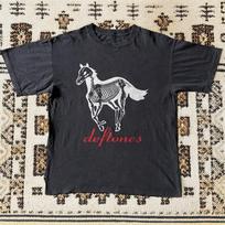 Vintažiniai Deftones White Pony Skeletas Arklys Marškinėliai Roko Metalo Grupės Grafiniai Marškinėliai Unisex Marškinėliai L