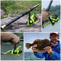 Spiningo meškerės ritės kombinacijos 2,1–3,0 m meškerė su aliuminio ritės rite Sportinė žvejyba lauke Rod2.1m&Reel2000
