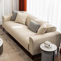 Lininė sofos užvalkalas Modernus svetainės Neslystantis Kombinuotas sofos pagalvėlių užvalkalai Pilnas užvalkalas Vienspalvis Baldų Apsauga nuo dulkių 45x45 pillowcase 1Pc smėlis