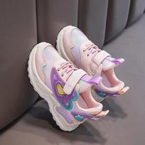 Mergaitei Sportiniai Batai Vaikams Bėgimo Batai Rožiniai Kvėpuojantys Oro Tinklelio Širdelė Saldūs Kedukai Mieli Lipukai Vaikų Laisvalaikio Batai 26 violetinė