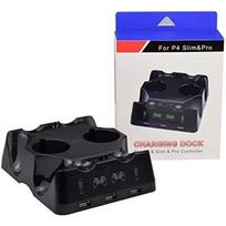 PS4 valdiklio įkrovimo stotelė, PS4 VR Move judesio valdiklių greito įkrovimo dokas su LED indikatoriumi, Suderinama su PS4 / PS4 Pro / PS4 Slim 13*14.5*4.7cm juoda