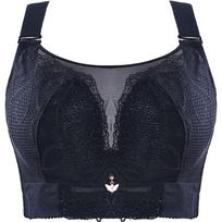 Large Size Thin Underwear Without Steel Rims Full Cup Women's Bra Collection of Accessory Breasts Top Support Bra 34/75C juoda