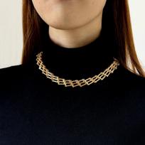 Hip Hop perdėtas sunkaus metalo storos grandinės karoliai paprastas tuščiaviduris tinklinis lydinio raktikaulio grandinėlė brown