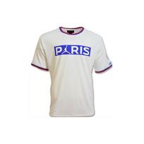 Jordan X PSG Poly Replica Crew Neck Letter Print Short Sleeve T-Shirt Unisex T-Shirt White BQ8358-100 M