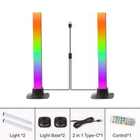 Išmanus RGB muzikos ritmo LED šviesos baras su programėlės valdymu, garso fiksavimo aplinkos lemputė žaidimų stalui, televizoriaus foniniam apšvietimui, namų kino kambario dekoravimui įvairiaspalvis