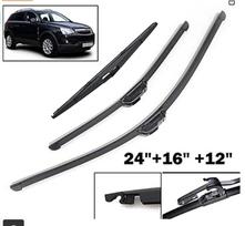 Suitable for Opel Antara 06-17 years ago Rear window wipers Wiper blades Wipers 3 sets of wipers Opel Antara 06-17 24 inch + 16 inch + 12 inch