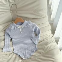Baby Girls' Ruffle Collar Polka Dot Romper Onesie Set with Jacket 73 cm