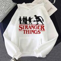 Stranger Things Spausdintas džemperis su gobtuvu ir vilnos pamušalu 6629 XS smėlis