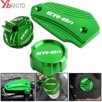 Kawasaki ER6N ER-6N 2009-2016 Priedai Motociklo Galinio Priekinio Stabdžių Skysčio Rezervuaro Dangteliai ir Alyvos Užpildymo Dangtelio Apsauga 1 Engine Plug Black