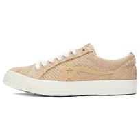 Converse One Star Series X Golf Le Fleur Small Flower Low Top Canvas Shoes Unisex Khaki 37.5