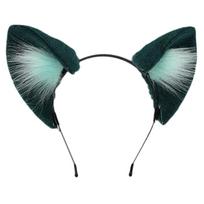 Handmade Plush Cats Ears Headbands Fauxs Furs Tail for Halloween Cosplay Party Costumes Accessories for Kids Adult 1
