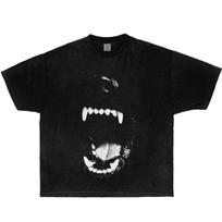 Neniom Piktas Šuo Įkandimas Vintage Dėžutės Formos Marškinėliai Grafinis Marškinėlis Streetwear Y2K Unisex Marškinėlis S