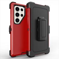 Rugged Armor Shockproof Case for Samsung Galaxy S25 S24 S23 S22 S21 Plus FE Note 20 Ultra Impact Resistant Cover Witn Belt Clip Galaxy S24 Ultra