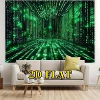 Matrix Žalias Skaitmeninio Kodo Fonas, Technologinis Sci-Fi Fotografijos Fonas 47.2x31.5inch/120*80cm