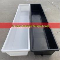 1,5 m talpos šaldymui atsparus plastikinis avių ir kiaulių girdykla 1m Thickened Flat-bottom Black