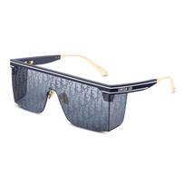 Dior vientisi akiniai nuo saulės su kvadratiniu rėmeliu, pilotų stiliaus, unisex, mėlyni CLUBM1UXT-31B8 Box+Shopping Bag